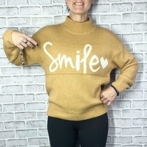 😁NWOT |•BELLA AMORE•| SMILE ♥︎ Made In Italy Mock Turtleneck Sweater